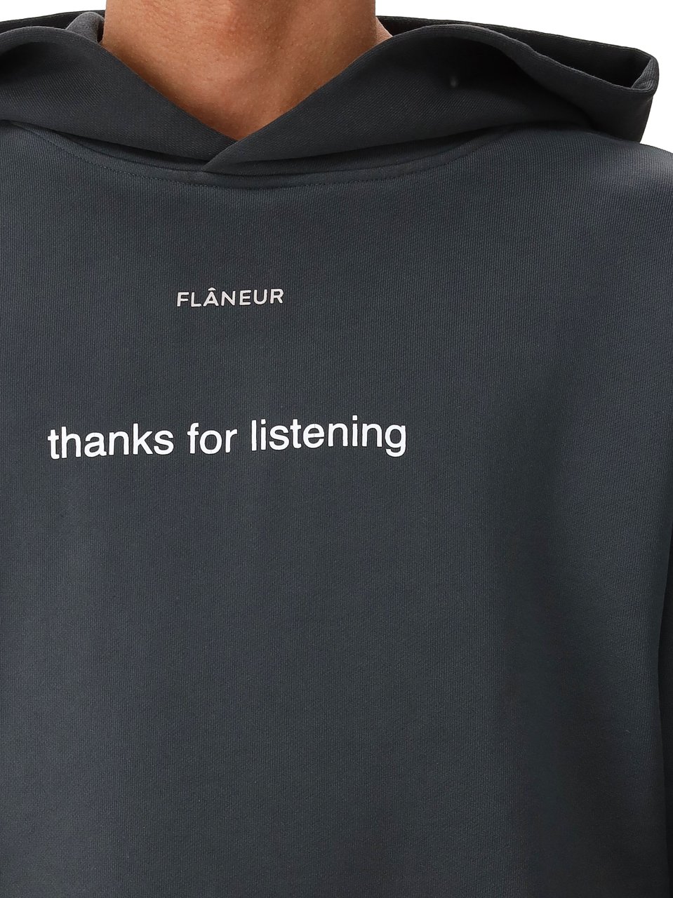FLÂNEUR Flâneur Hoodie Zwart Listening Zwart