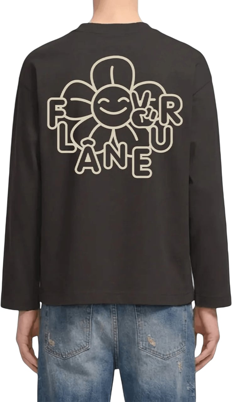FLÂNEUR HAPPY FLOWER LONG SLEEVE T-SHIRT Bruin