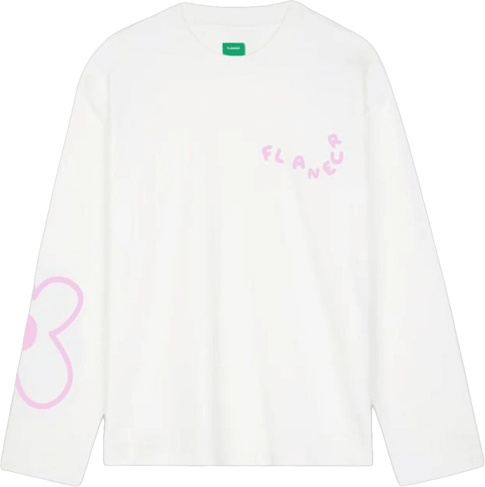 FLÂNEUR BLOSSOM LONG SLEEVE T-SHIRT Wit
