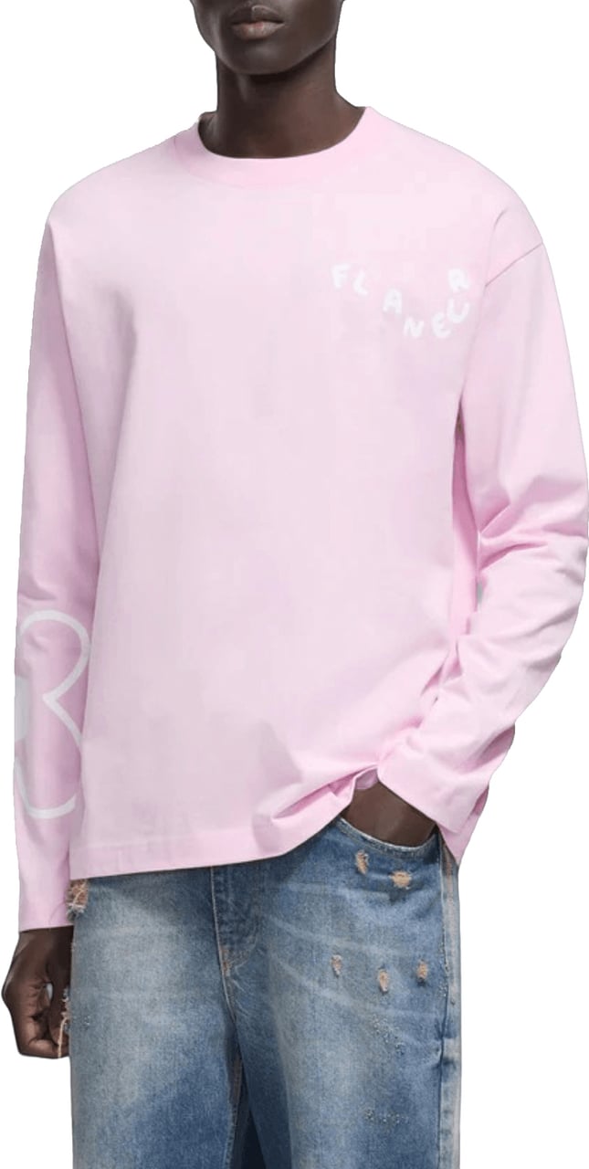 FLÂNEUR BLOSSOM LONG SLEEVE T-SHIRT Roze