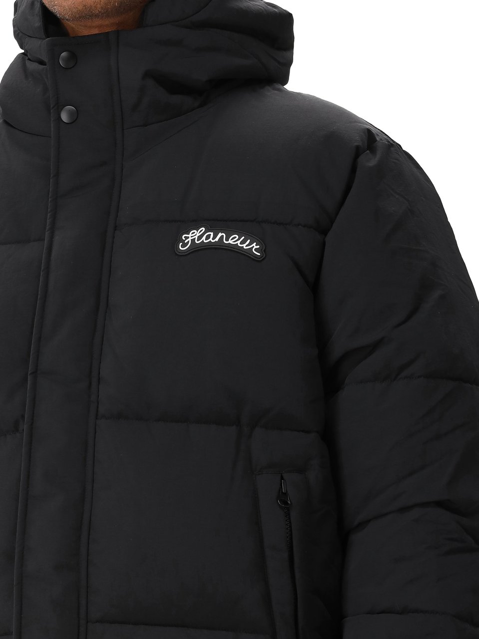 FLÂNEUR Flâneur Jas Zwart Signature Puffer Jacket Zwart