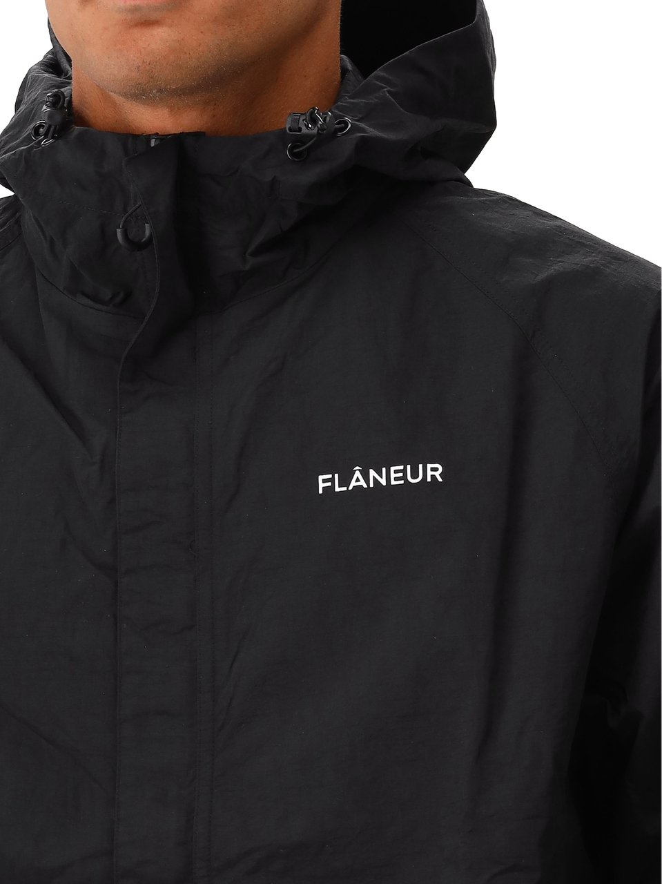FLÂNEUR Flâneur Jas Zwart Turtle Nylon Jacket Zwart