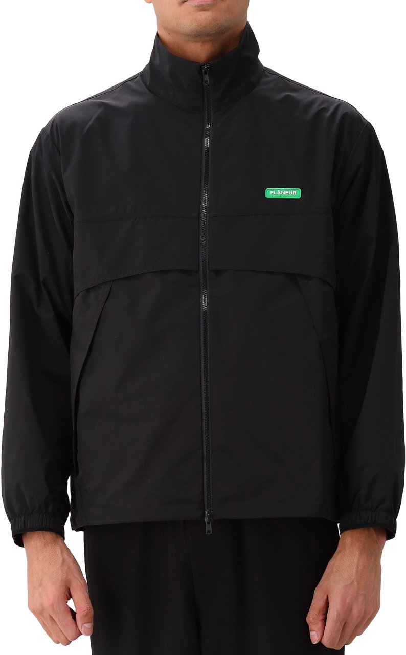 FLÂNEUR Flâneur Jas Zwart Badge Track Jacket Zwart