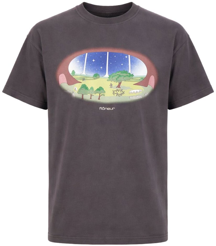 FLÂNEUR T-Shirts And Polos Black Donkergrijs