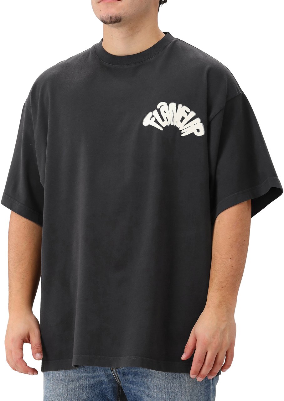 FLÂNEUR Flâneur T-shirt Zwart Sounds Good Washed Zwart