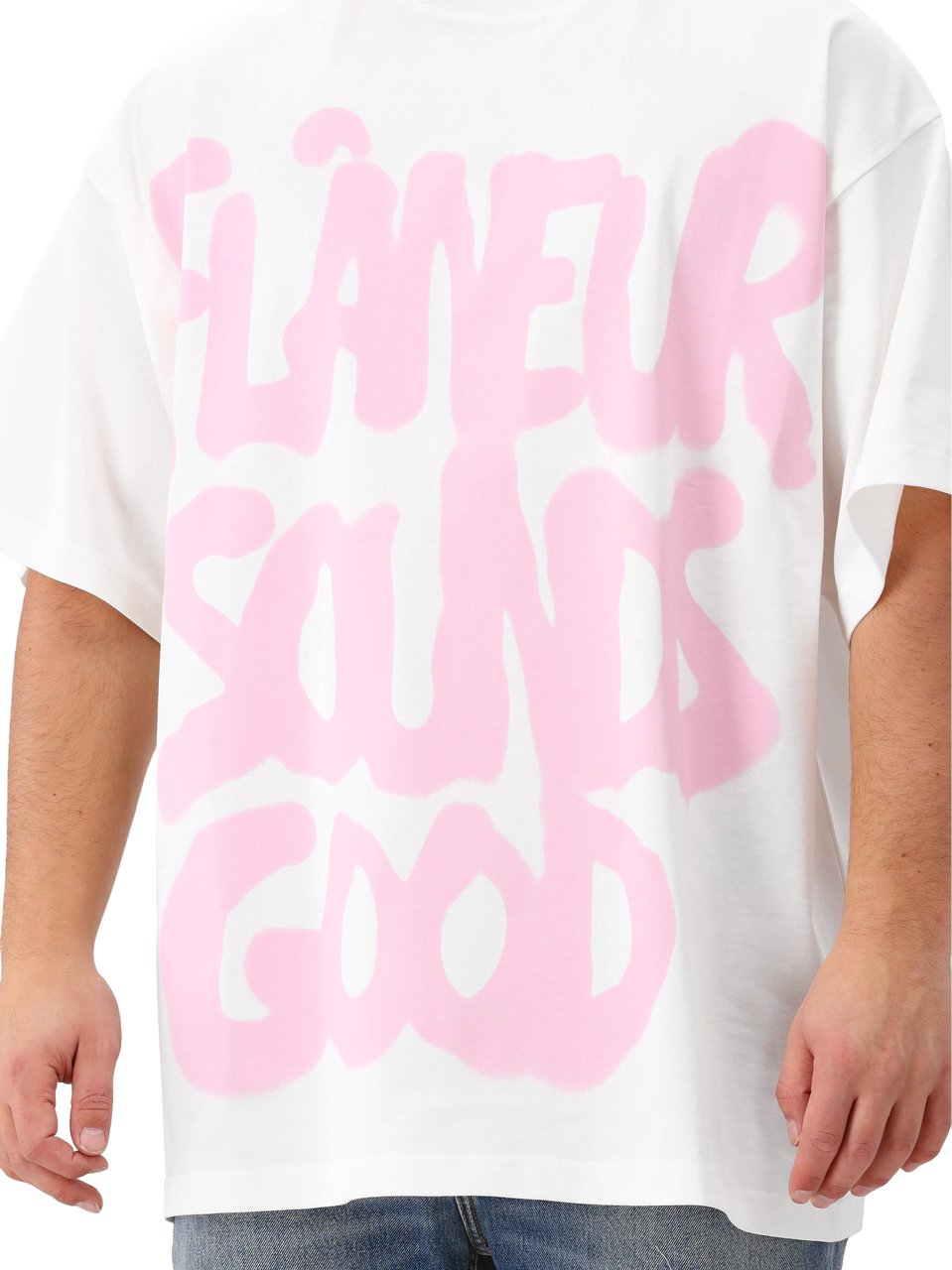 FLÂNEUR Flâneur T-shirt Wit Sounds Good Spray Wit