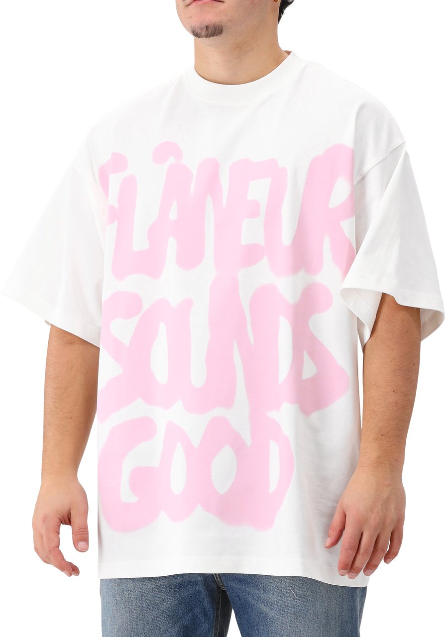 FLÂNEUR Flâneur T-shirt Wit Sounds Good Spray Wit