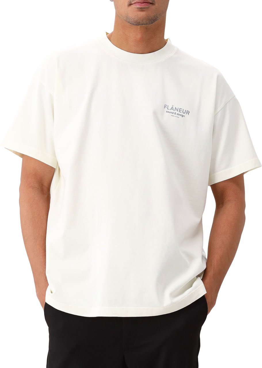 FLÂNEUR Flâneur T-shirt Wit Sound & Design Wit