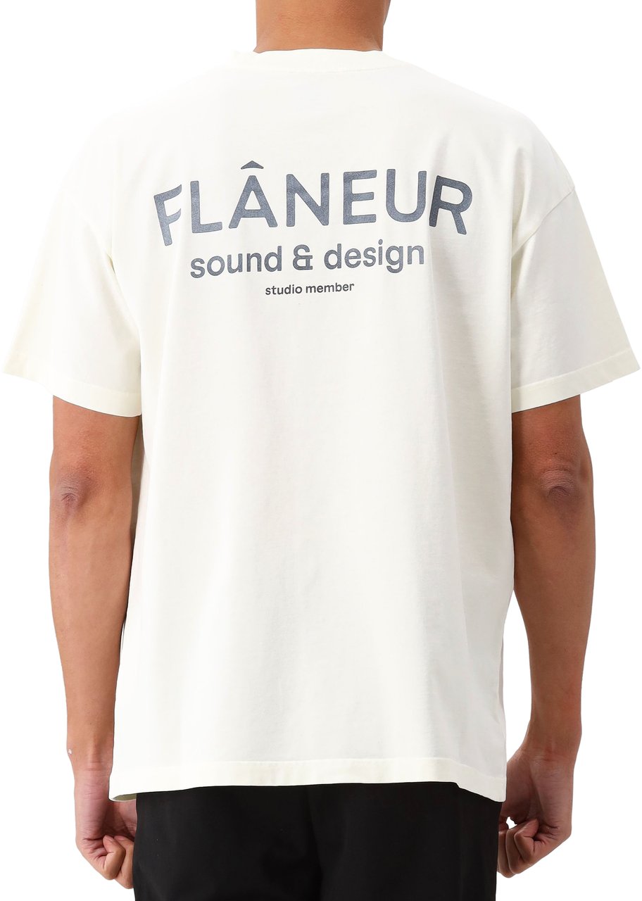 FLÂNEUR Flâneur T-shirt Wit Sound & Design Wit