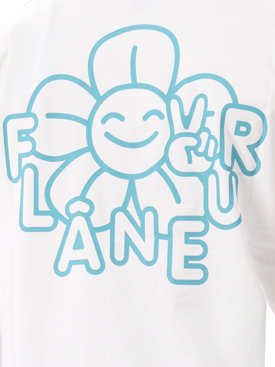 FLÂNEUR Flâneur T-shirt Wit Happy Flower Wit