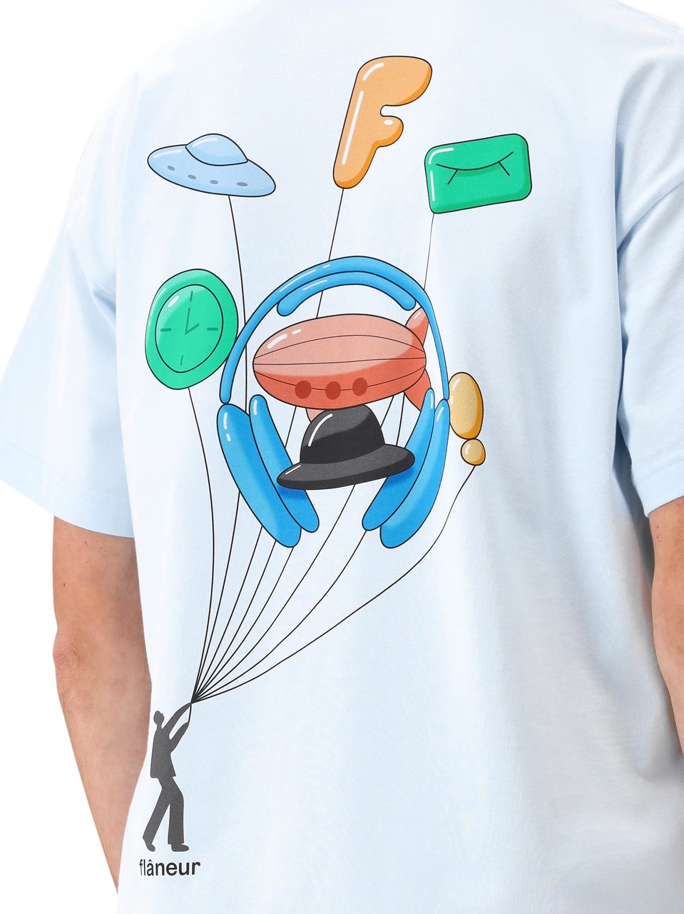 FLÂNEUR Flâneur T-shirt Blauw Inflatables Blauw