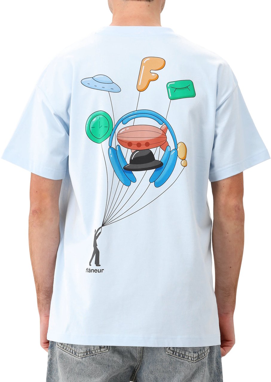 FLÂNEUR Flâneur T-shirt Blauw Inflatables Blauw