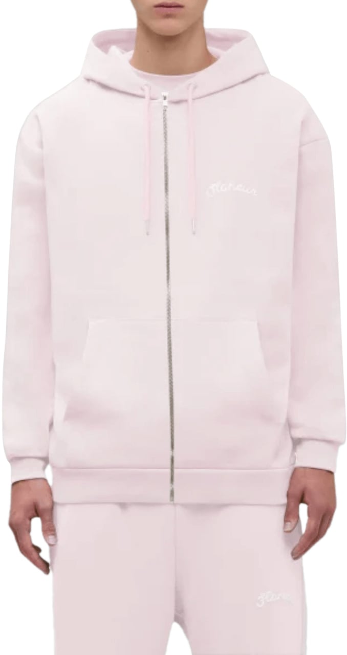 FLÂNEUR Signature hoodie met ritssluiting, roze Roze