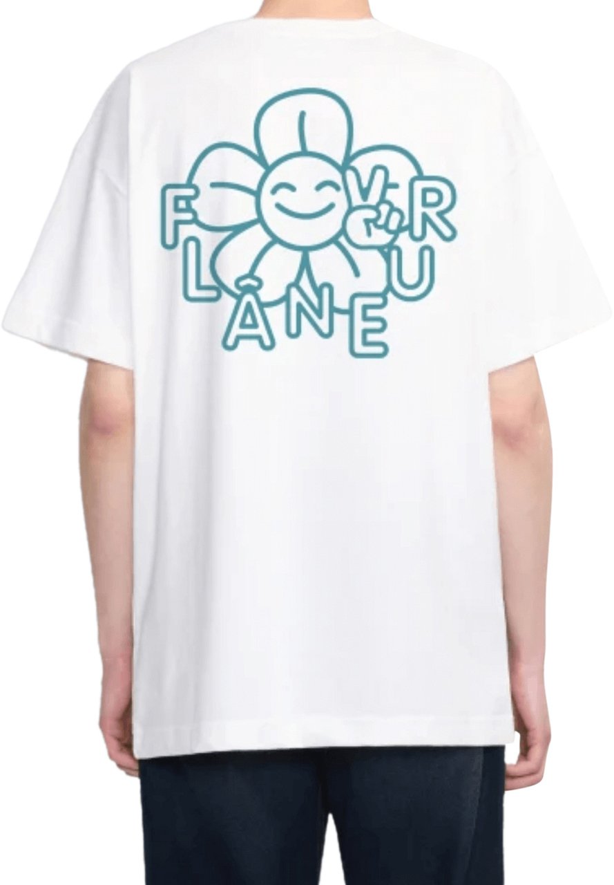 FLÂNEUR Happy Flower T-Shirt WHITE Wit