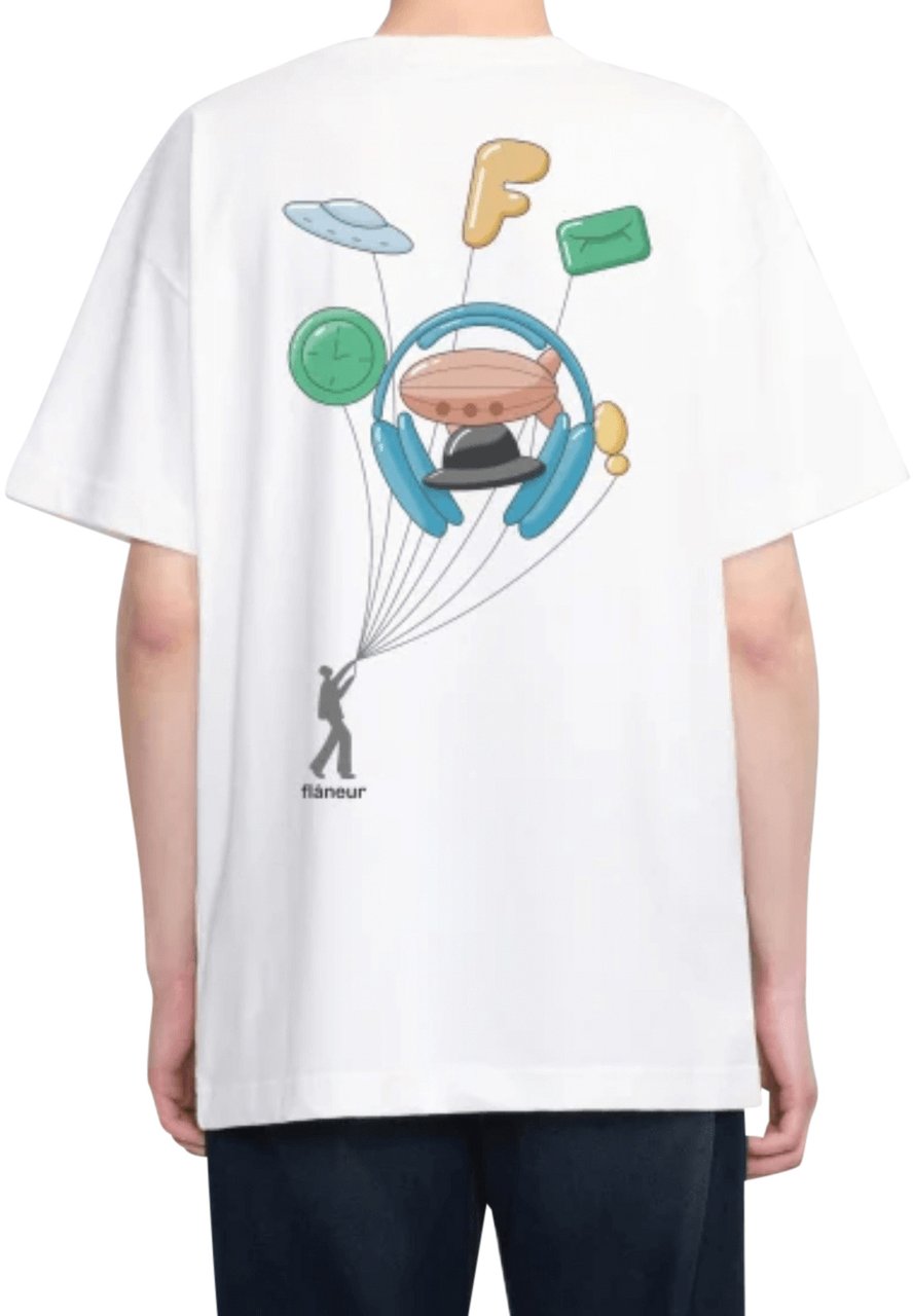 FLÂNEUR Inflatables T-Shirt WHITE Wit