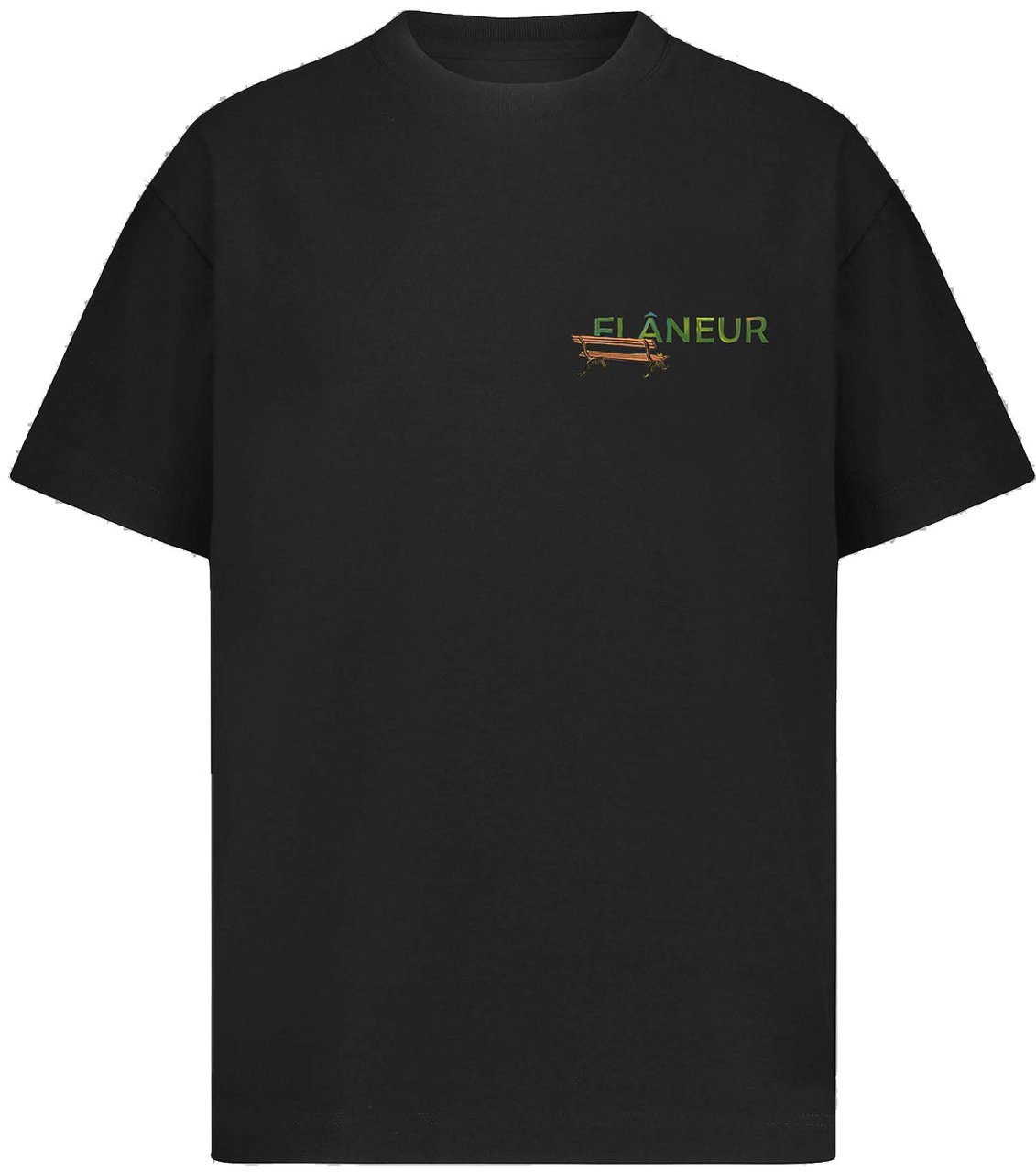 FLÂNEUR LANTERNS OF LOVE PRINT T-SHIRT BLACK Zwart