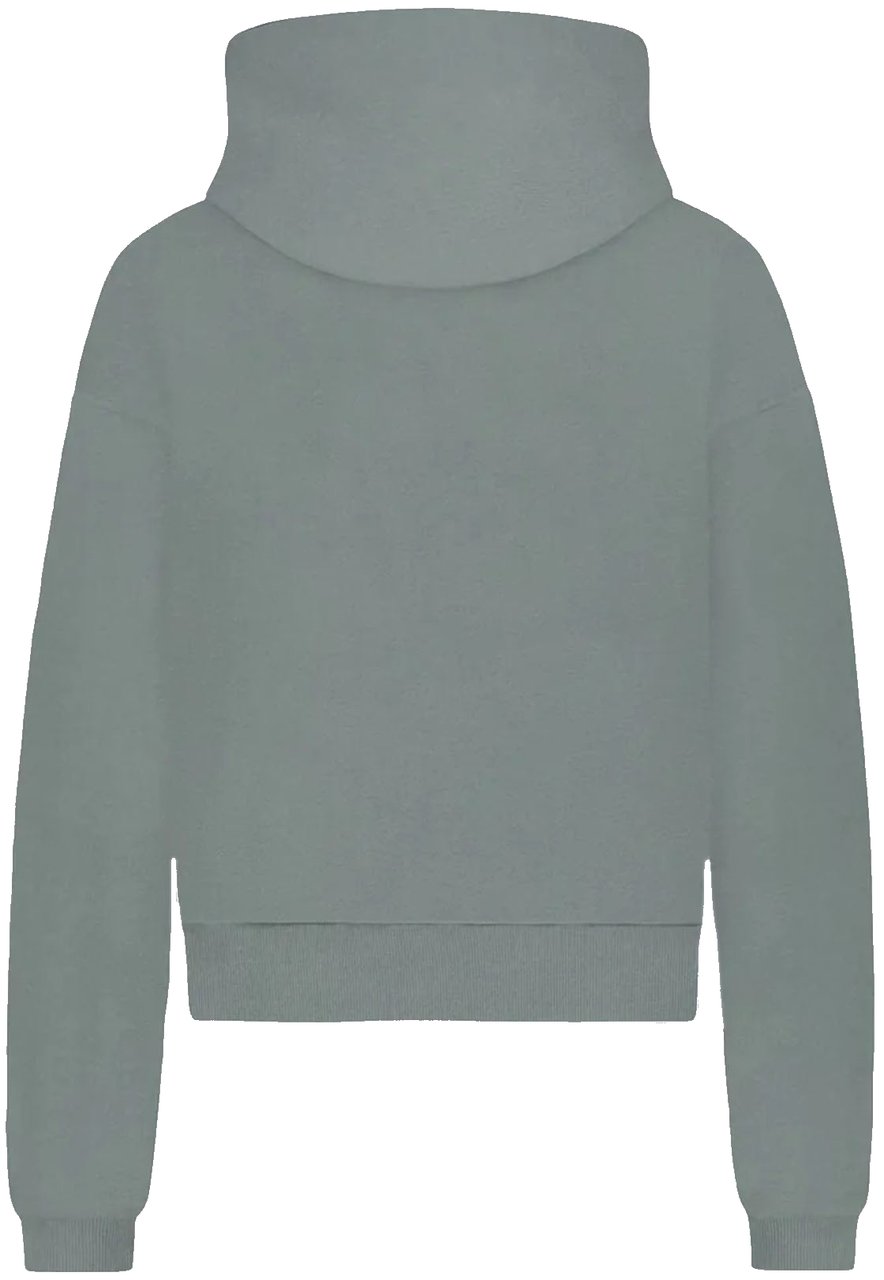 FLÂNEUR LOGO ZIP THROUGH HOODIE GREY Grijs