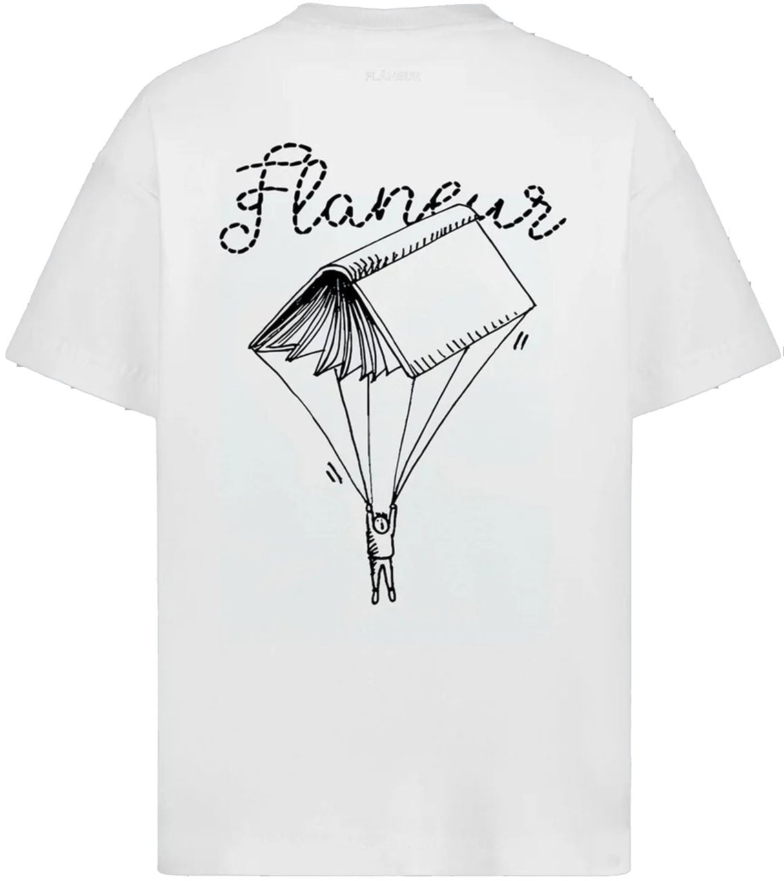 FLÂNEUR ONE FOR THE BOOKS PRINT T-SHIRT WHITE Wit