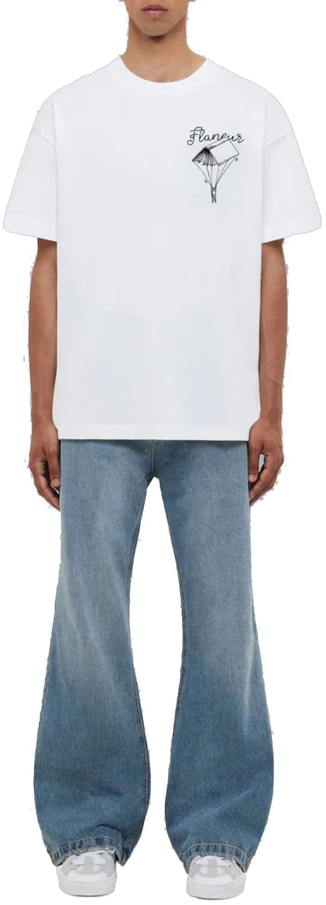 FLÂNEUR ONE FOR THE BOOKS PRINT T-SHIRT WHITE Wit