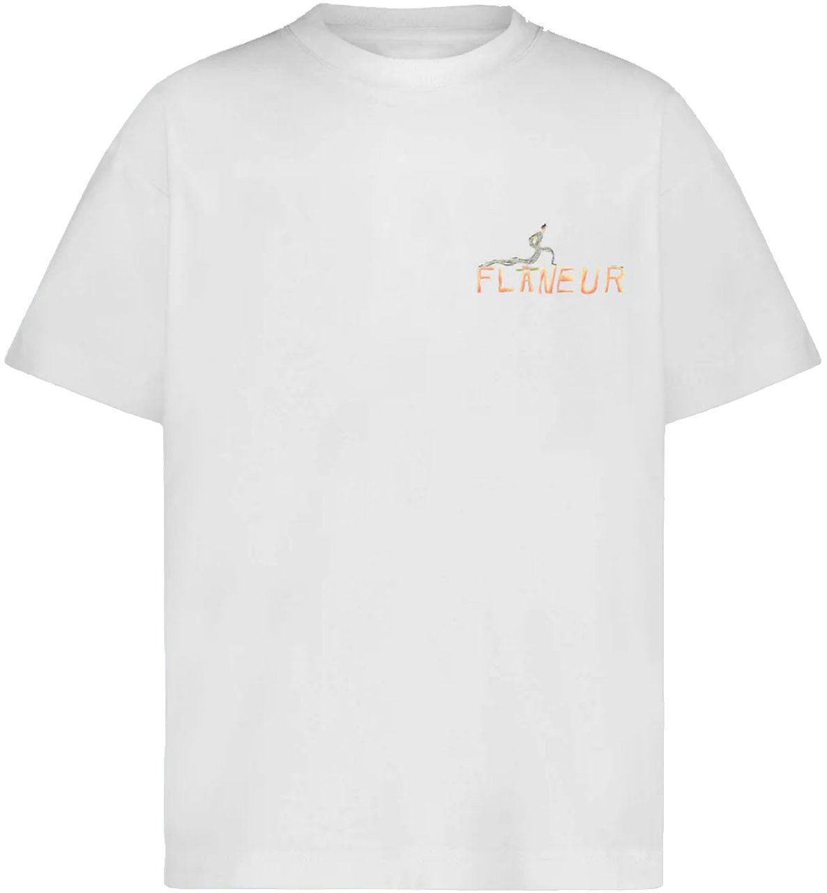 FLÂNEUR PASSAGE OF TIME PRINT T-SHIRT WHITE Wit