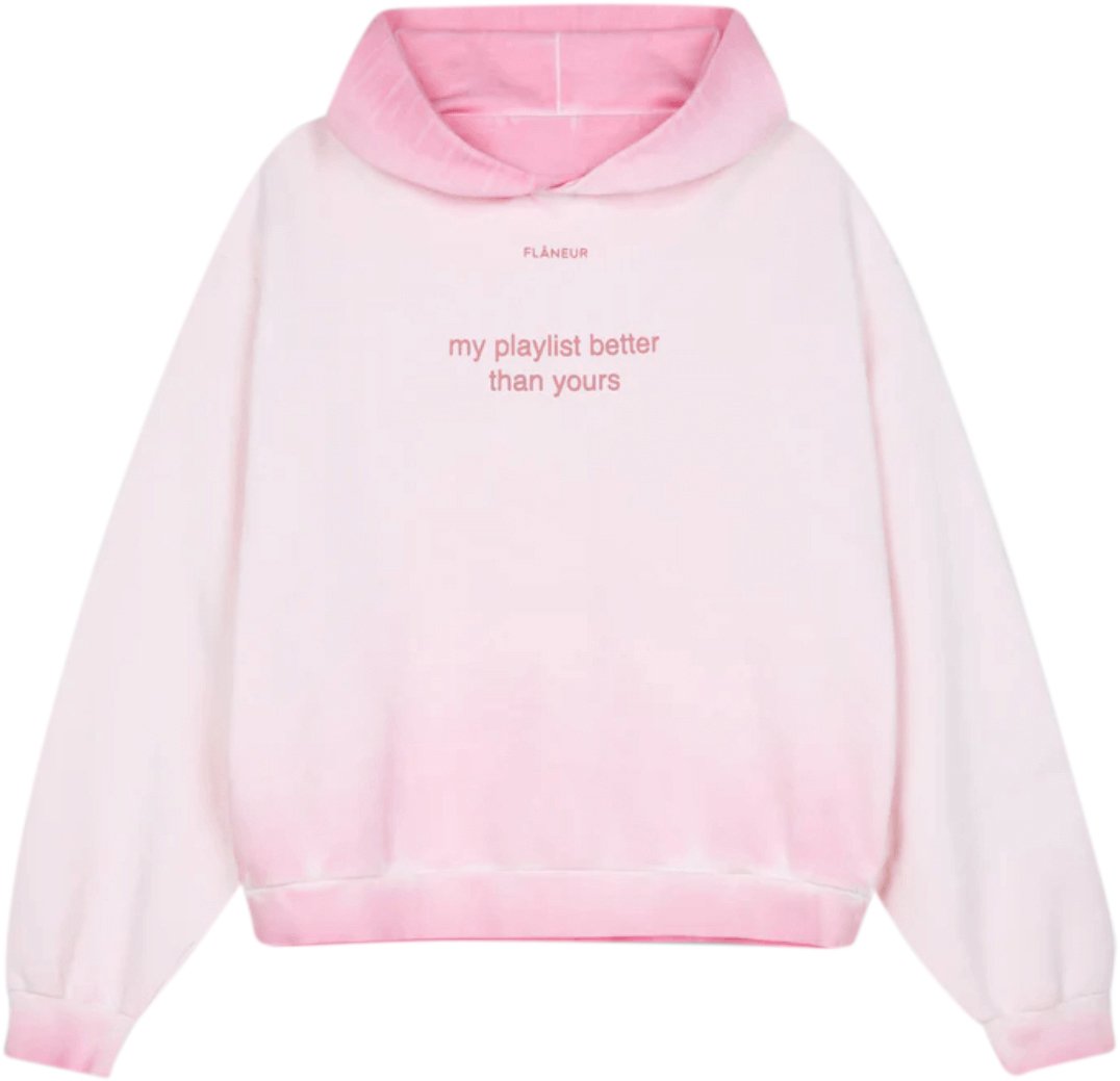 FLÂNEUR Playlist Hoodie VERWASSEN ROZE Roze