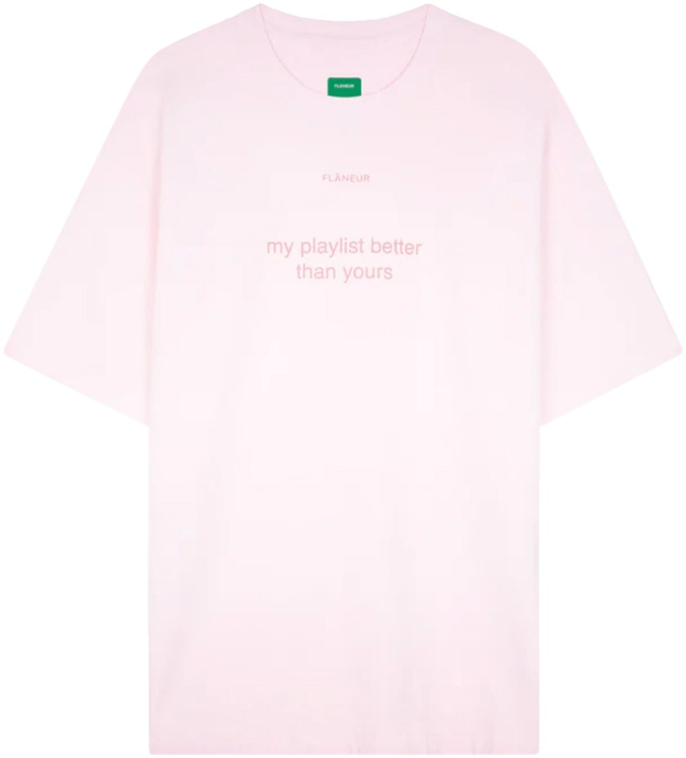 FLÂNEUR Playlist T-Shirt WASHED PINK Roze