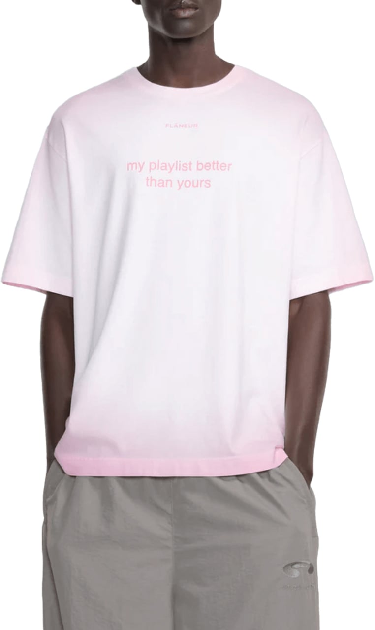 FLÂNEUR Playlist T-Shirt WASHED PINK Roze
