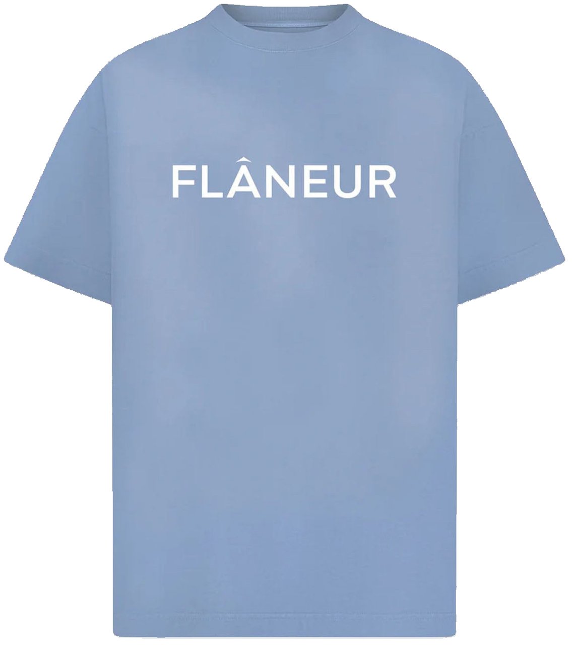 FLÂNEUR PRINTED LOGO WASHED T-SHIRT BLUE Blauw