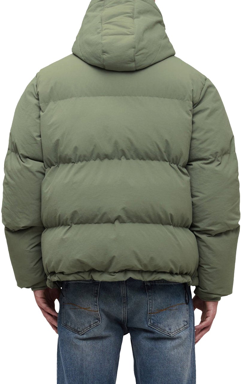 FLÂNEUR SIGNATURE LOGO PUFFER JACKET Khaki Groen