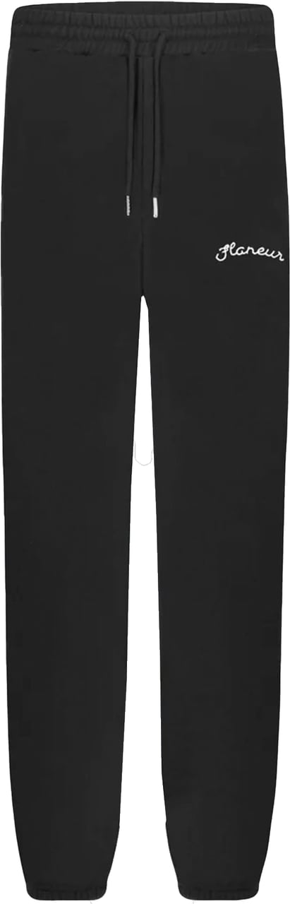 FLÂNEUR SIGNATURE LOGO SWEATPANTS BLACK Zwart