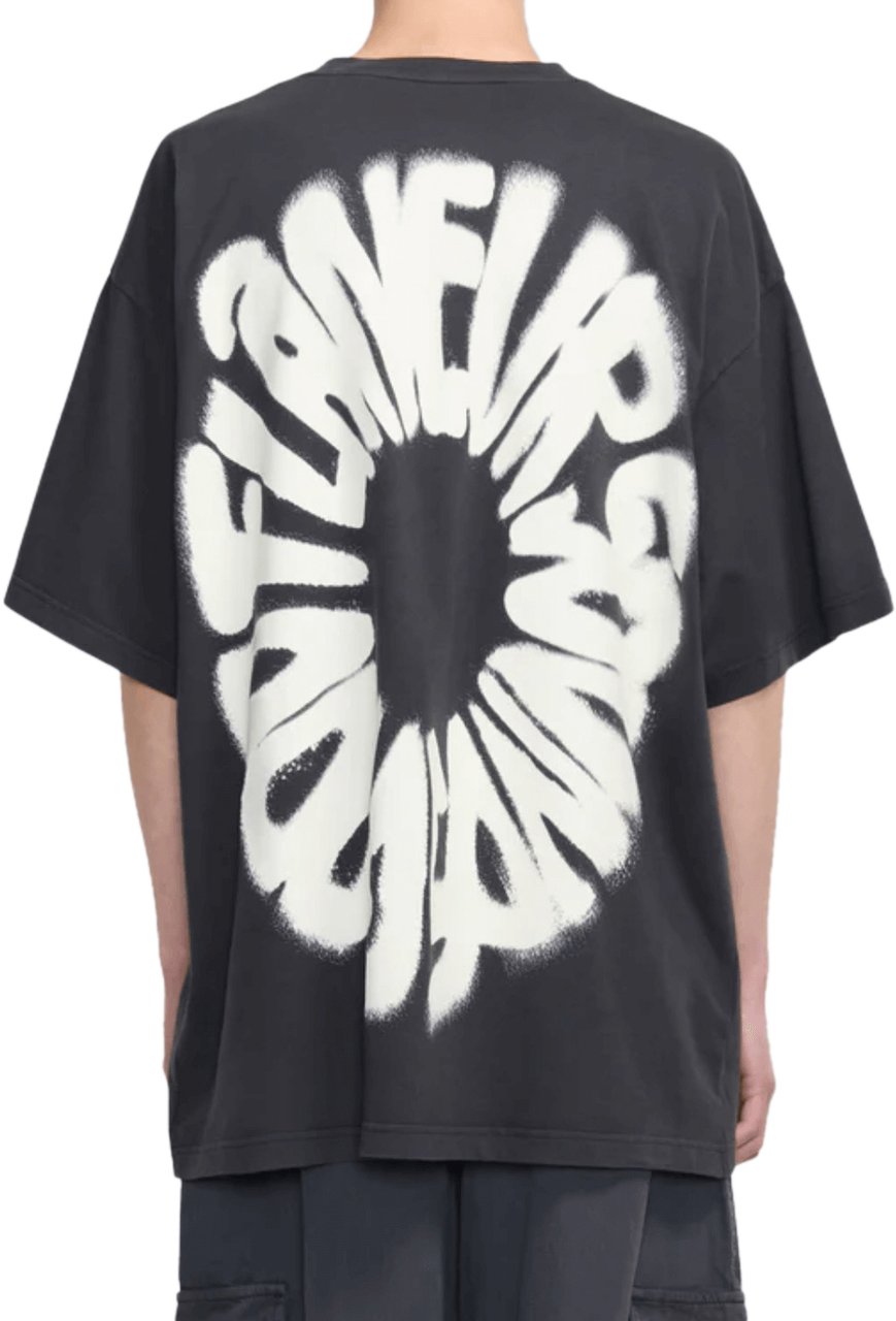 FLÂNEUR Sounds Good T-Shirt WASHED BLACK Zwart