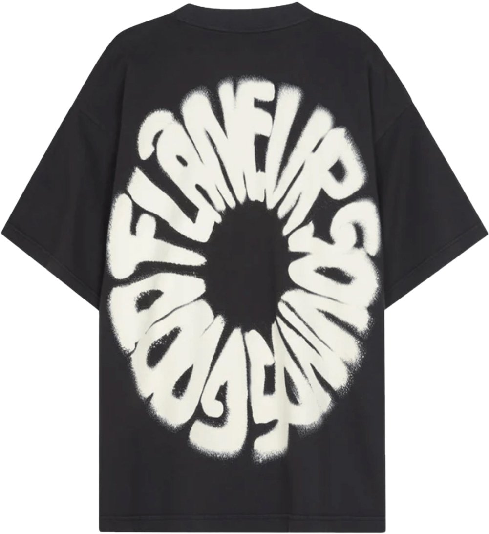FLÂNEUR Sounds Good T-Shirt WASHED BLACK Zwart