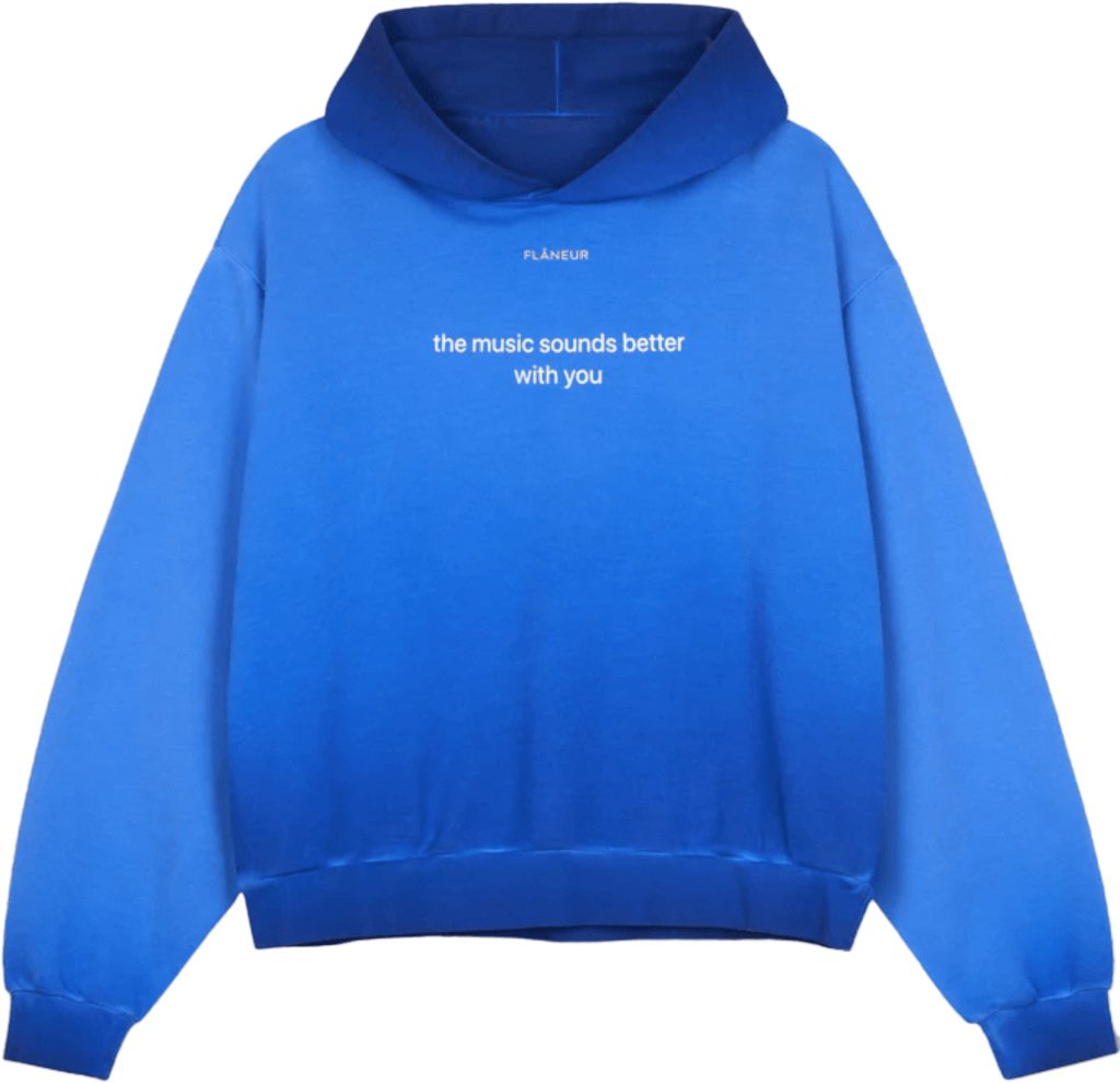 FLÂNEUR With You Hoodie VERWASD BLAUW Blauw