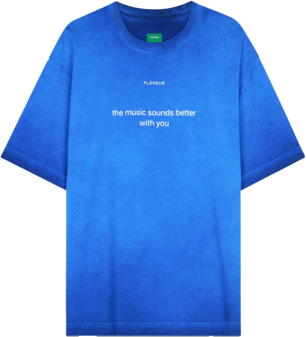 FLÂNEUR With You T-Shirt WASHED BLUE Blauw
