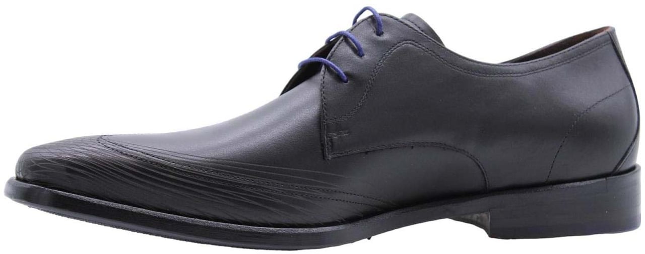 Floris van Bommel Veterschoen Black Zwart