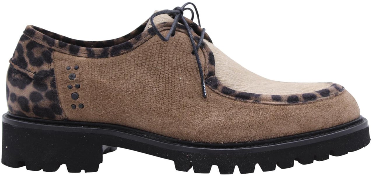 Floris van Bommel Veterschoen Beige Beige