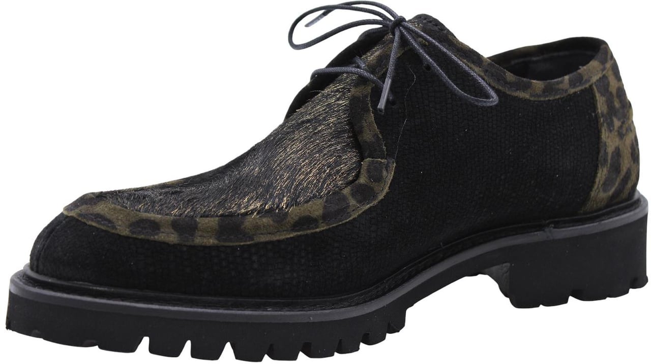 Floris van Bommel Veterschoen Black Zwart
