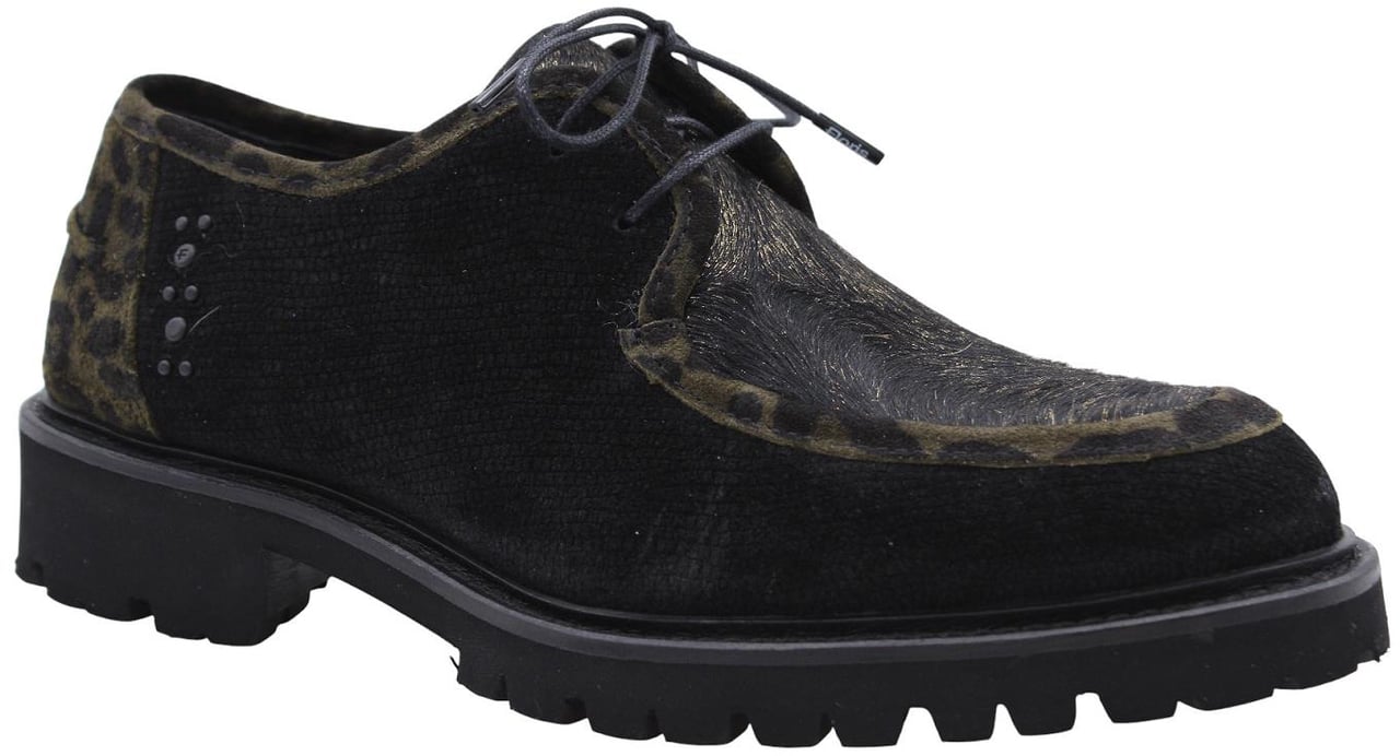 Floris van Bommel Veterschoen Black Zwart