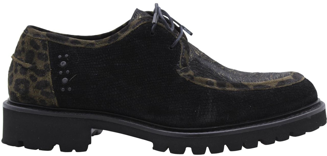 Floris van Bommel Veterschoen Black Zwart