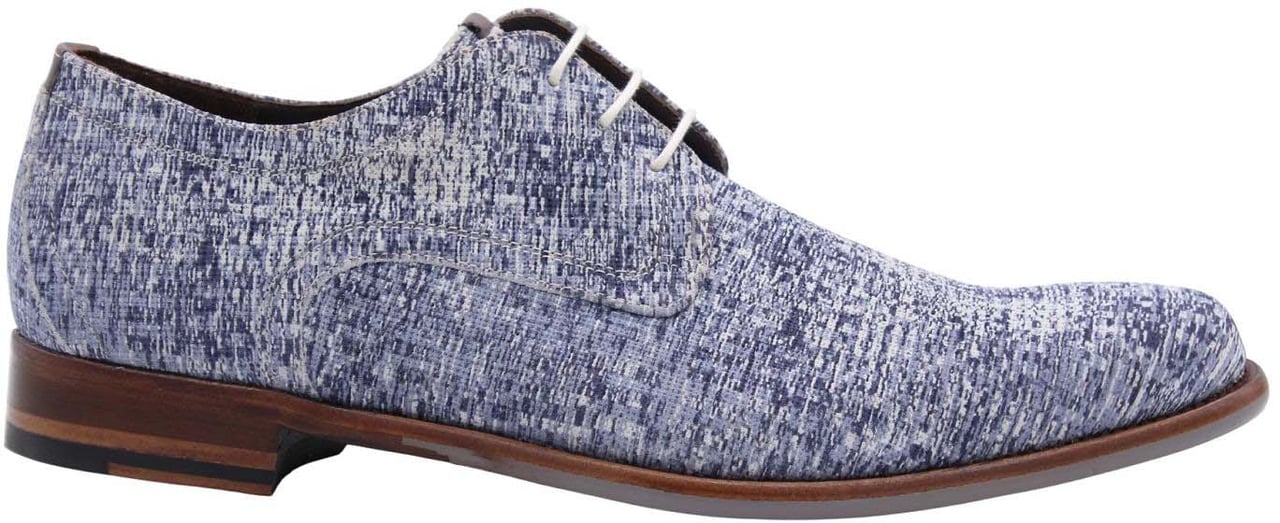Floris van Bommel Veterschoen Blue Blauw