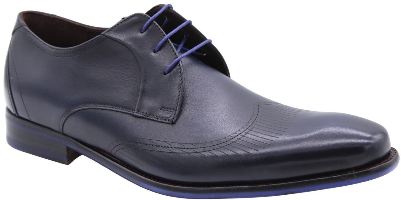 Floris van Bommel Veterschoen Blue Blauw