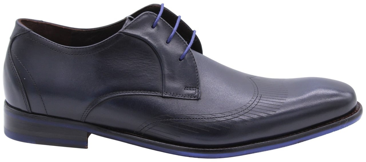 Floris van Bommel Veterschoen Blue Blauw