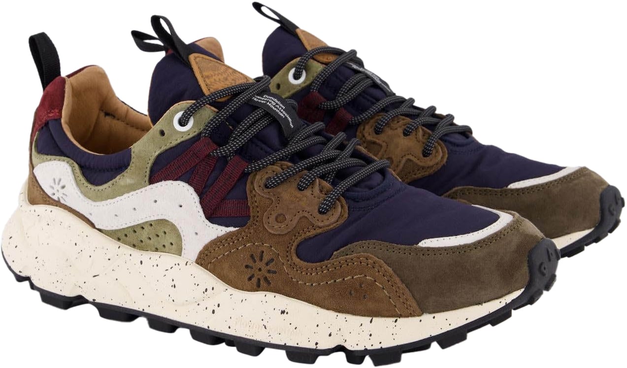 Flower Mountain Heren Yamano 3 Sneaker Groen/Bruin Groen