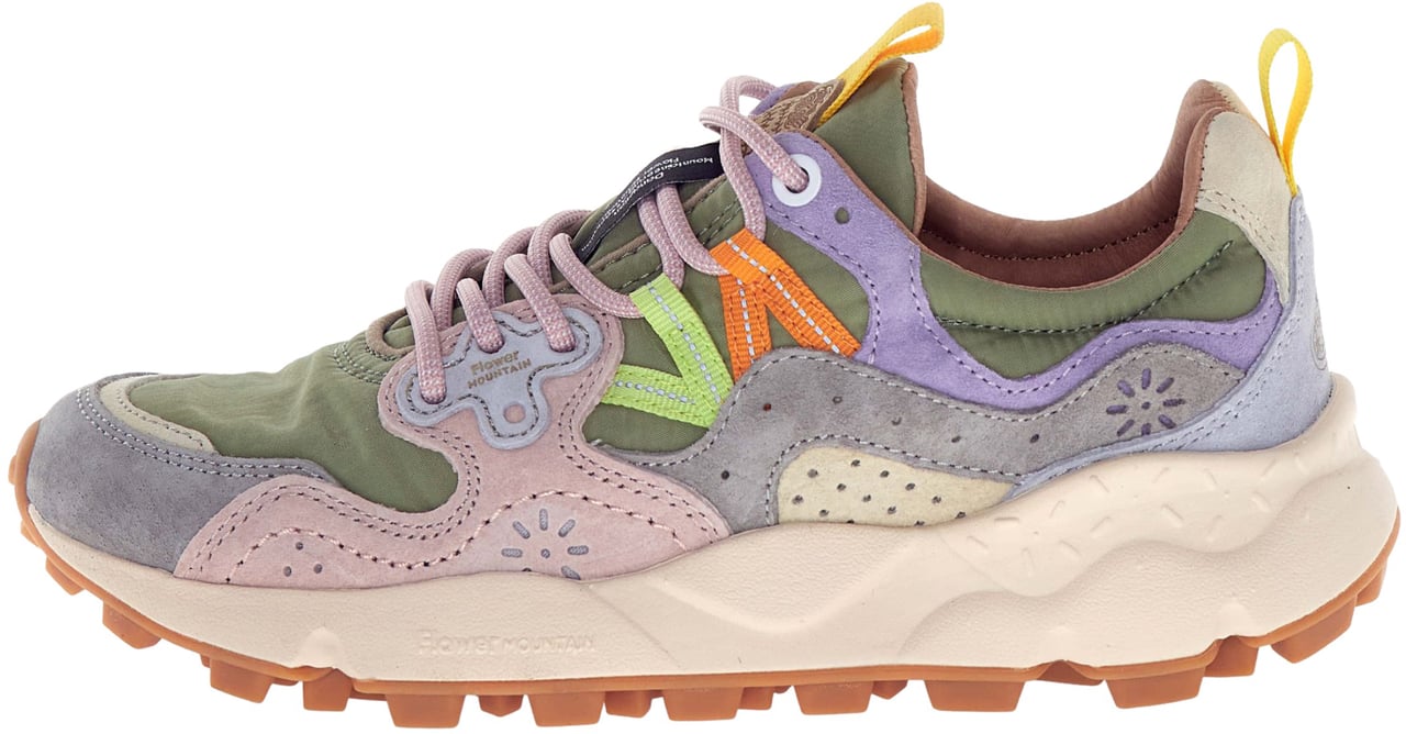 Flower Mountain Sneaker Flower Mountain modello Yamano 3 grigio chiaro verde salvia Roze