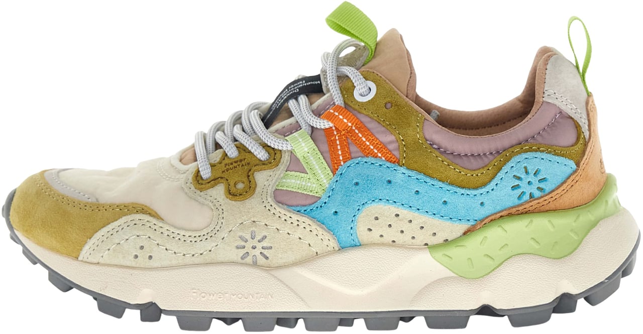 Flower Mountain Sneaker Flower Mountain modello Yamano 3 senape e panna Beige