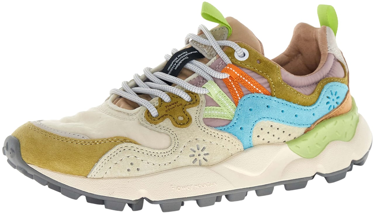 Flower Mountain Sneaker Flower Mountain modello Yamano 3 senape e panna Beige