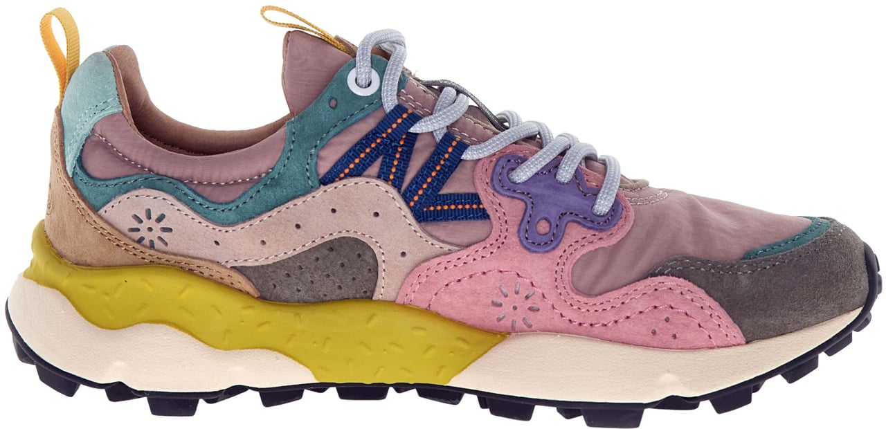 Flower Mountain Sneaker Flower Mountain modello Yamano 3 grigio e tessuto tecnico rosa Roze