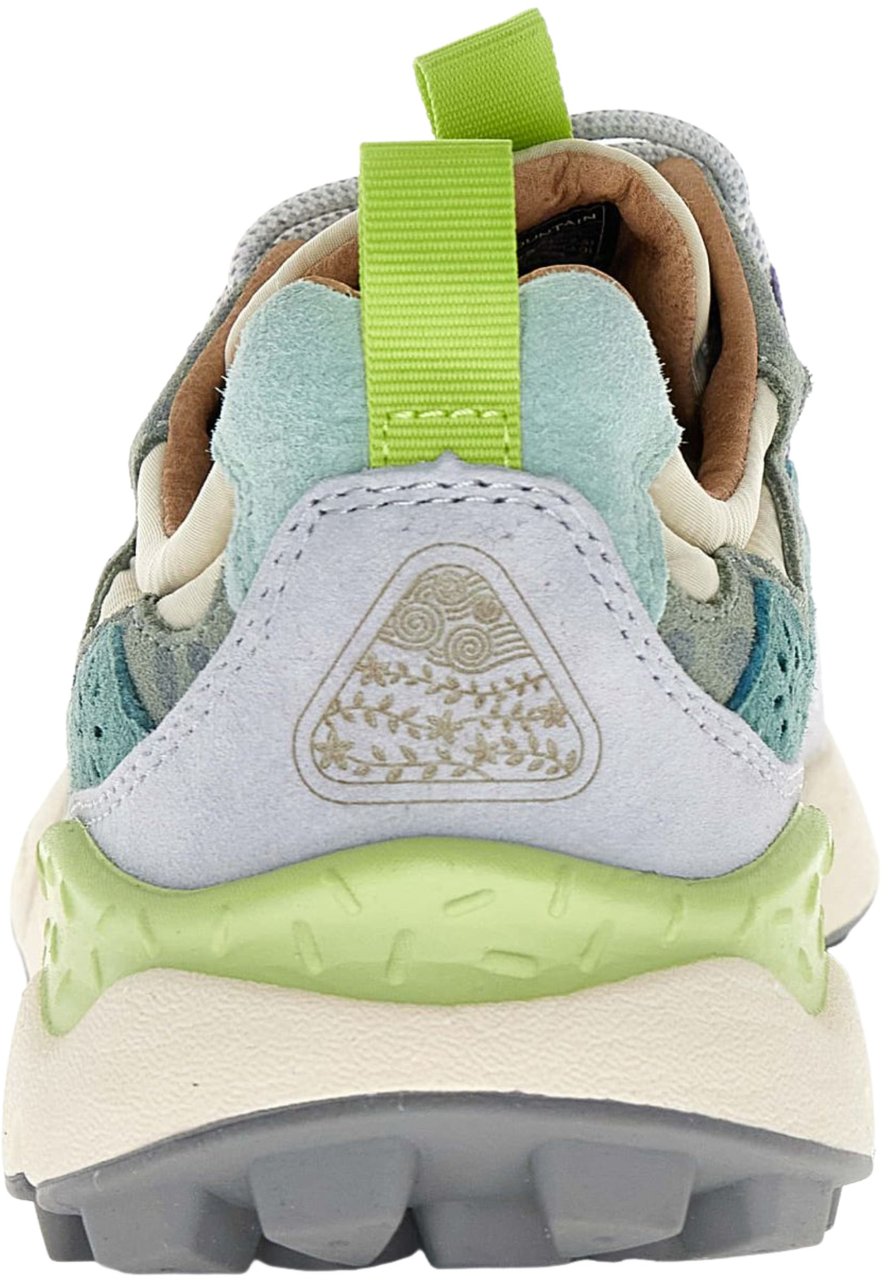 Flower Mountain Sneaker Flower Mountain Yamano 3 suede maculato salvia e tessuto tecnico sabbia Groen