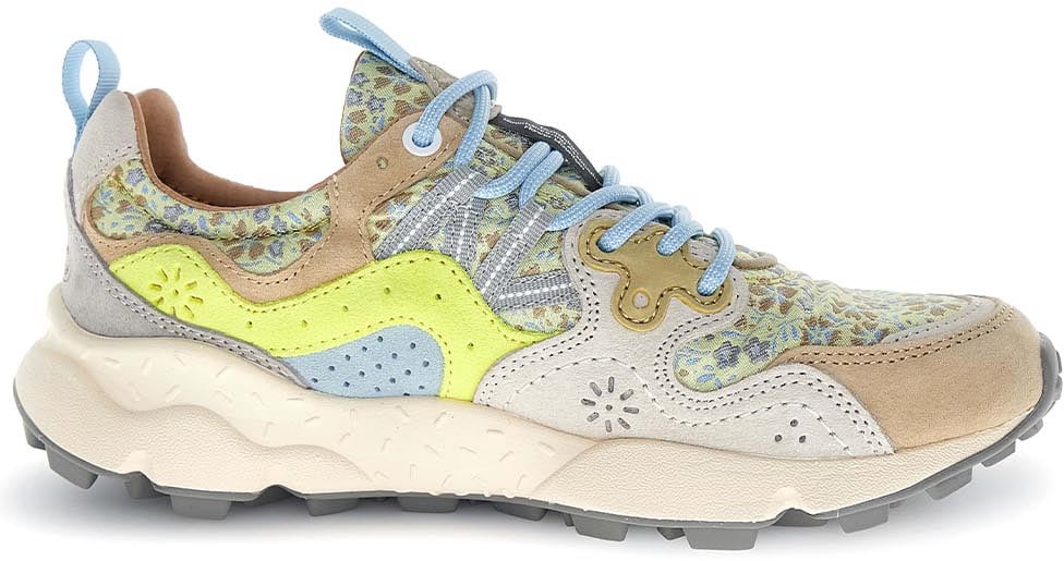Flower Mountain Sneakers Leo Cream-White-Yellow Fluo Divers