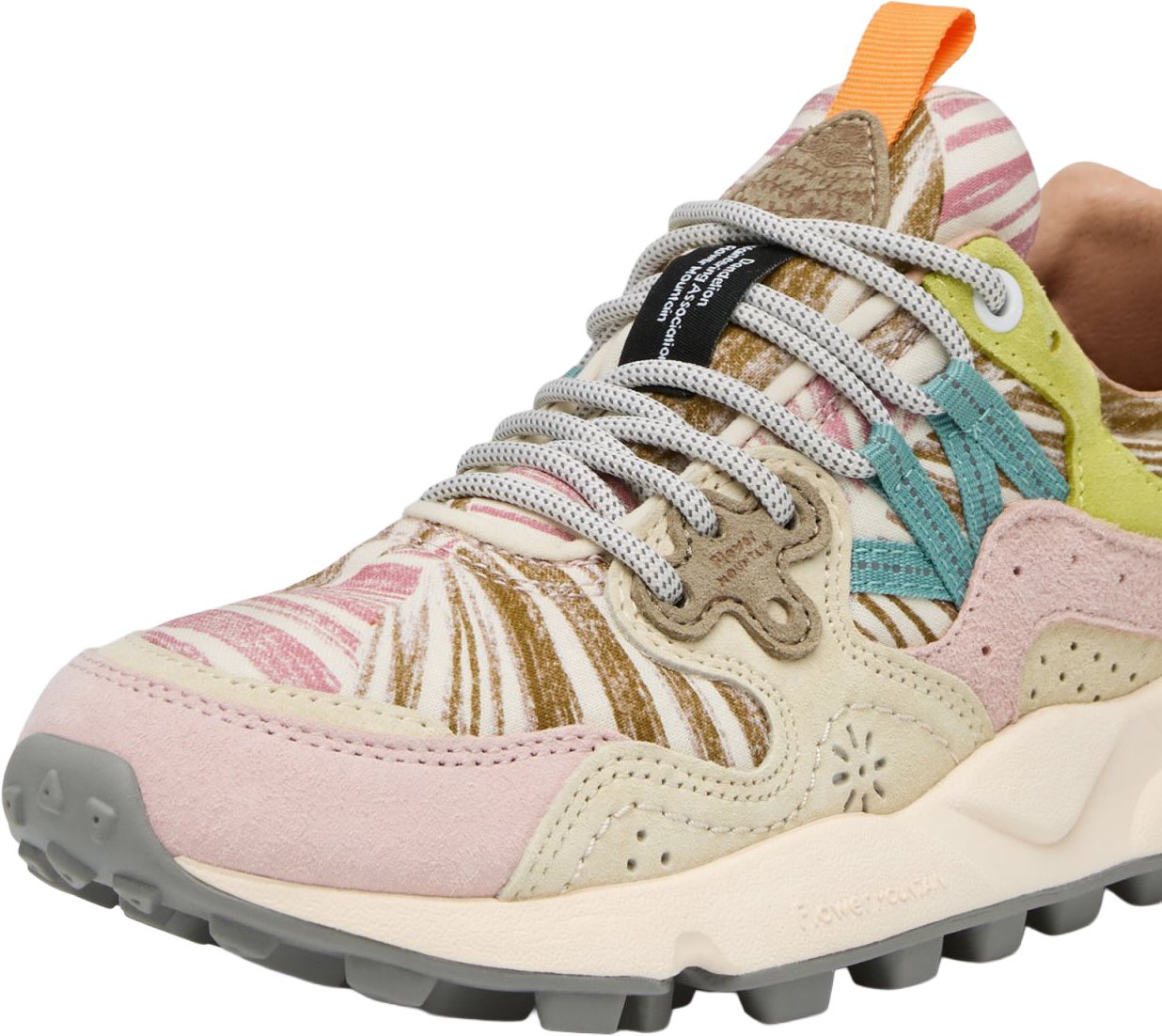 Flower Mountain Sneakers Pink-White-Military Divers